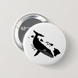 ハワイパープルアイランズザトウクジラ 缶バッジ