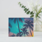 ハワイパームツリーズアットサンセット ポストカード (スタンド正面)