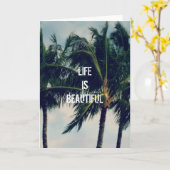 ハワイパームツリーズ カード (黄色い花)