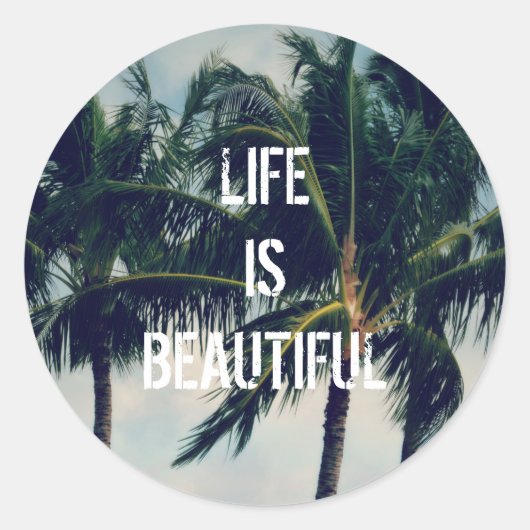 ハワイパームツリーズ ラウンドシール (正面)