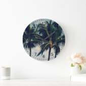 ハワイパームツリーズ ラージ壁時計 (ホーム)