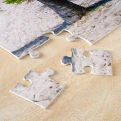 ハワイパームツリートロピカルビーチオンビーチ時間 ジグソーパズル (側面)