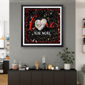 ハワイビーチとサンゴハート写真もっと愛 ポスター