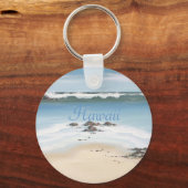 ハワイビーチの日 キーホルダー (正面)