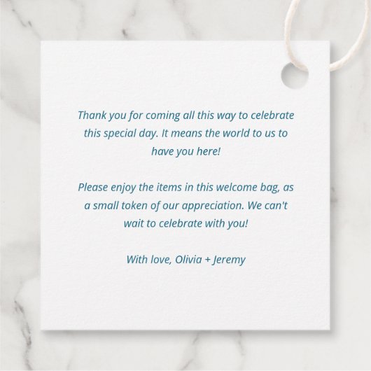 ハワイビーチウェルカム結婚Our's抱き枕 フェイバータグ (裏面)