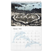 ハワイビーチカリフォルニアビーチサンダルワンページ カレンダー (2月 2026)