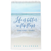 ハワイビーチカリフォルニアビーチサンダルワンページ カレンダー (カバー)