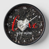 ハワイビーチコーラルハートフォトラブユーモア引用文 壁時計 (正面)