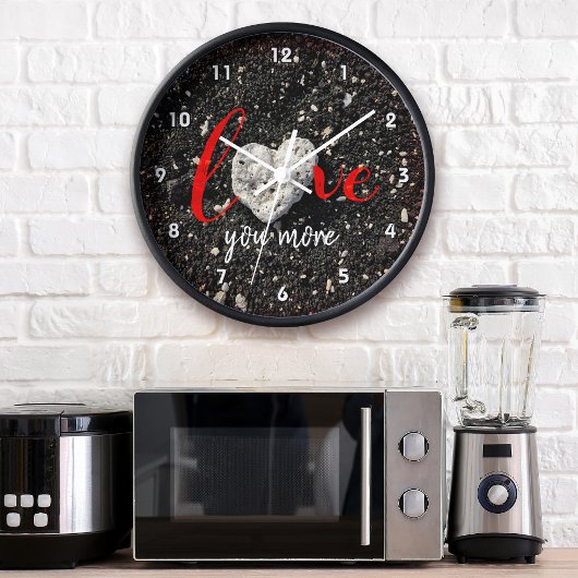 ハワイビーチコーラルハートフォトラブユーモア引用文 壁時計