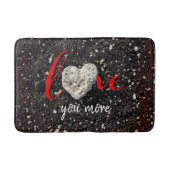 ハワイビーチコーラルハート愛You More Script バスマット (正面)