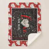 ハワイビーチコーラルロックハート愛You More Script シェルパブランケット (正面)