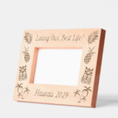 ハワイビーチサマーバケーションビーチハワイアンテーマ レーザー彫刻フレーム (左)