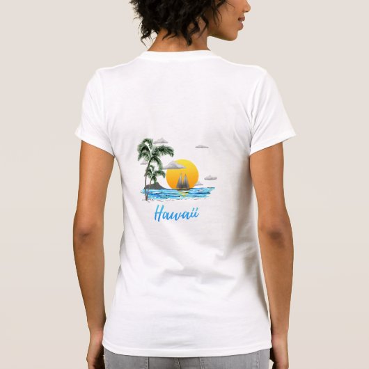 ハワイビーチサンセット Tシャツ (裏面)