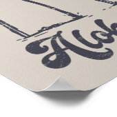 ハワイビーチサーファーサマーバケーションポスター ポスター (角)