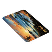 ハワイビーチトロピカルパラダイス絵を描ヴィンテージ マグネット (右側)