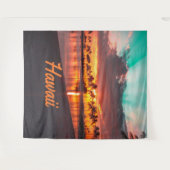 ハワイビーチハワイアン諸島 タペストリー (正面(横))