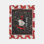 ハワイビーチ愛もっとハート写真はっきりした フリースブランケット (正面)
