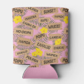 ハワイビーチ結婚式ピンク 缶クーラー (裏面)