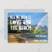 ハワイビーチ結婚式保存日 案内ポストカード (正面/裏面)