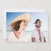 ハワイビーチ行き先結婚式 案内状 (裏面)