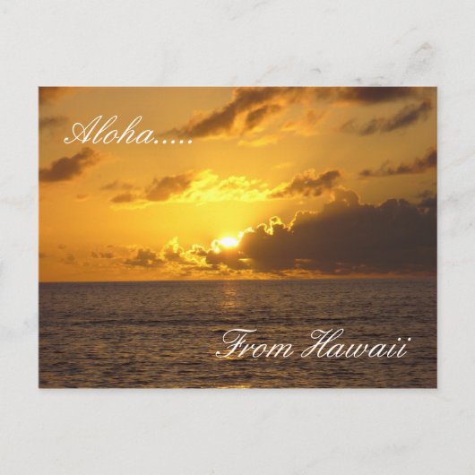 ハワイビーチ2アロハ…..，ハワイから ポストカード (正面)