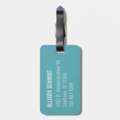 ハワイビーチ | ビーチが写真を呼び出している ラゲッジタグ (裏面縦)