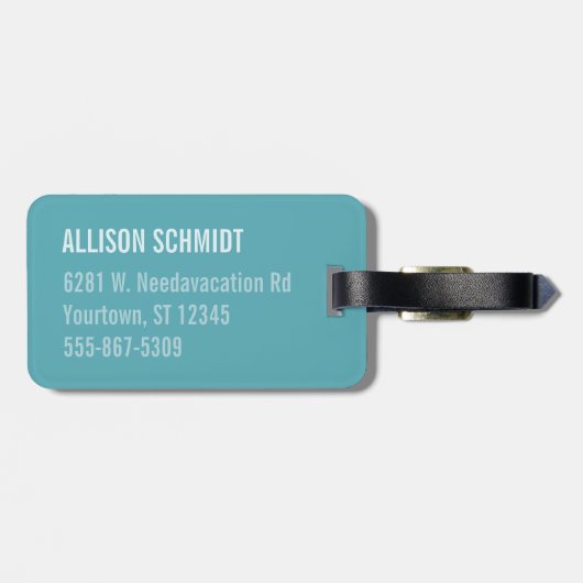 ハワイビーチ | ビーチが写真を呼び出している ラゲッジタグ (裏面横)