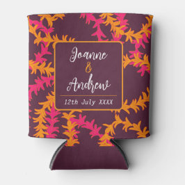 ハワイピンクオレンジビーチ結婚式のお願い 缶クーラー