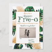ハワイファイブ–0 50th誕生日カード 招待状 (正面)