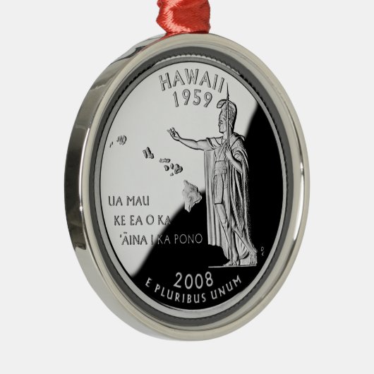 ハワイフェイク州クォーター メタルオーナメント (右)