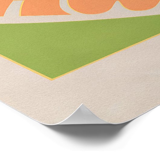 ハワイフラガールレトロヴィンテージトラベルポスター ポスター (角)