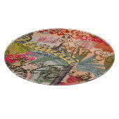 ハワイフラトラベルフラワーヴィンテージ カッティングボード (角)