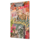 ハワイフラトラベルフラワーヴィンテージ クリップボード (左)