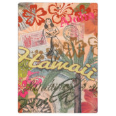 ハワイフラトラベルフラワーヴィンテージ クリップボード (裏面)