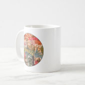 ハワイフラトラベルフラワーヴィンテージ コーヒーマグカップ (正面左)