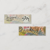 ハワイフラトラベルフラワーヴィンテージ スキニー名刺 (正面/裏面)