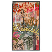 ハワイフラトラベルフラワーヴィンテージ スモールペーパーバッグ (正面)