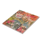 ハワイフラトラベルフラワーヴィンテージ タイル (側面)