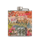 ハワイフラトラベルフラワーヴィンテージ フラスク (裏面)