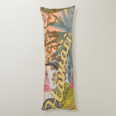 ハワイフラトラベルフラワーヴィンテージ ボディピロー (裏面 (縦))