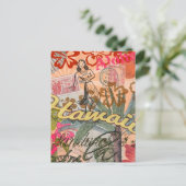 ハワイフラトラベルフラワーヴィンテージ ポストカード (スタンド正面)