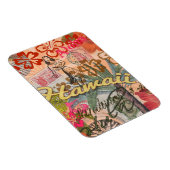 ハワイフラトラベルフラワーヴィンテージ マグネット (右側)