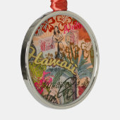 ハワイフラトラベルフラワーヴィンテージ メタルオーナメント (右)