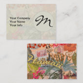 ハワイフラトラベルフラワーヴィンテージ 名刺 (正面/裏面)