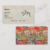 ハワイフラトラベルフラワーヴィンテージ 名刺 (正面/裏面)