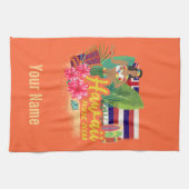 ハワイフラレトロパシフィックヴィンテージ土産 キッチンタオル (横)