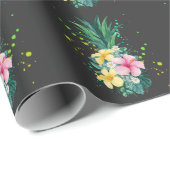 ハワイフラワーパイナップルアートバケーション ラッピングペーパー (ロールコーナー)