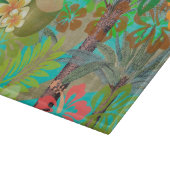 ハワイフラワーフラヴィンテージフローラグラフィック カッティングボード (角)