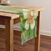 ハワイフラワーフラヴィンテージフローラグラフィック ショートテーブルランナー (インサイチュ)