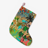 ハワイフラワーフラヴィンテージフローラグラフィック スモールクリスマスストッキング (正面 (吊り時))